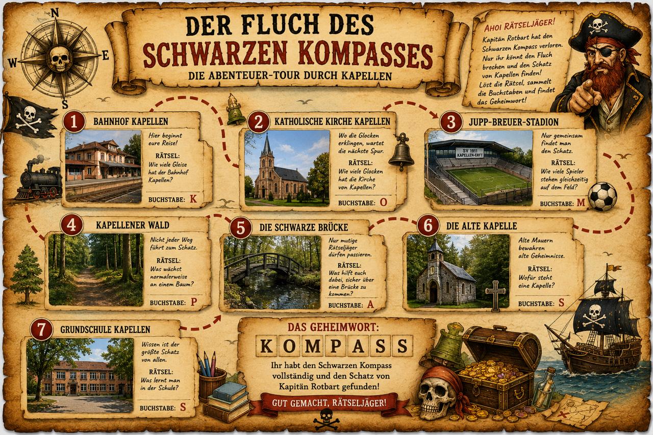 Rätselstationen der Schatzsuche